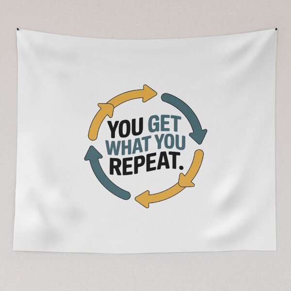 Item preview, You Get What You Repeat – Motivational Arrows Design designed and sold by ArtByYunus.