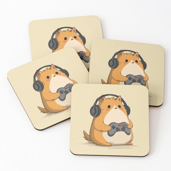 Item preview, Cute Gamer Cat Playing Video Games – Funny Gaming Design designed and sold by VectiveLab.