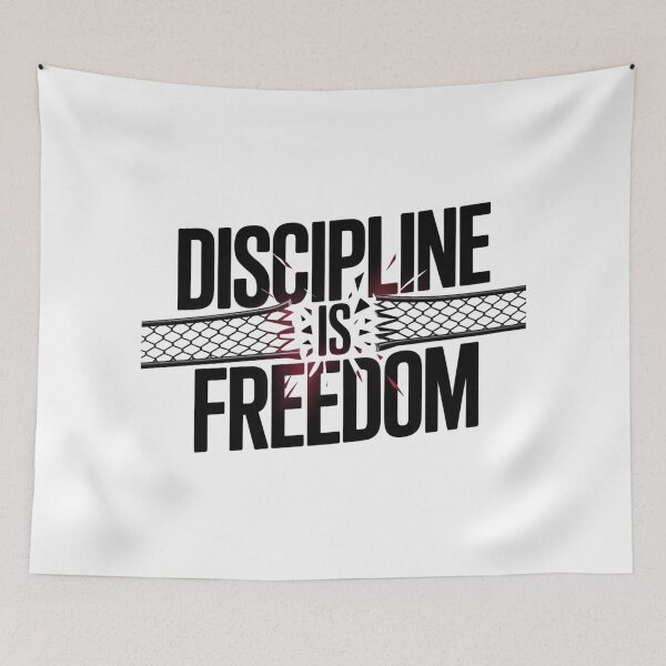 Item preview, Discipline is Freedom – Bold Motivational Typography designed and sold by ArtByYunus.