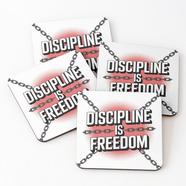 Item preview, Discipline is Freedom – Bold Motivational Typography designed and sold by ArtByYunus.