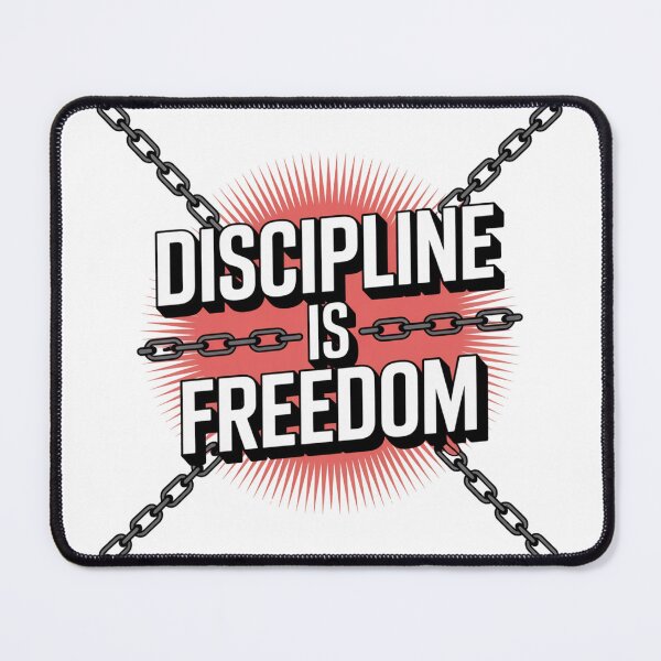 Item preview, Discipline is Freedom – Bold Motivational Typography designed and sold by ArtByYunus.