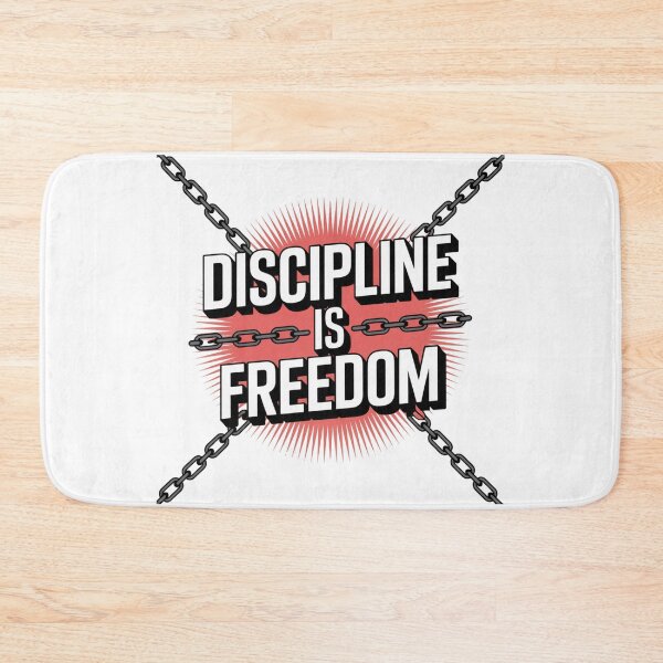 Item preview, Discipline is Freedom – Bold Motivational Typography designed and sold by ArtByYunus.