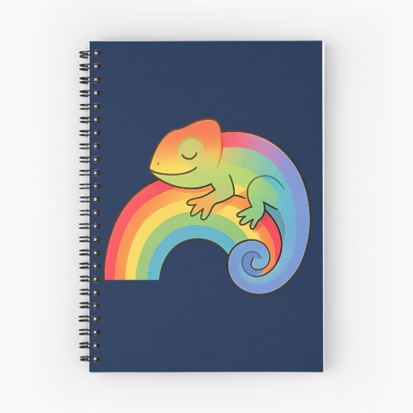 Item preview, Rainbow Chameleon Sleeping Peacefully designed and sold by AwesomeBeyondLimits.