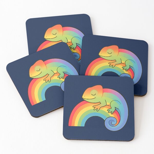 Item preview, Rainbow Chameleon Sleeping Peacefully designed and sold by AwesomeBeyondLimits.