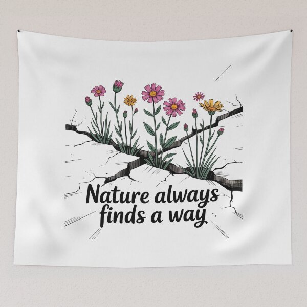 Item preview, Nature Always Finds a Way – Flowers Through Cracks designed and sold by ArtByYunus.
