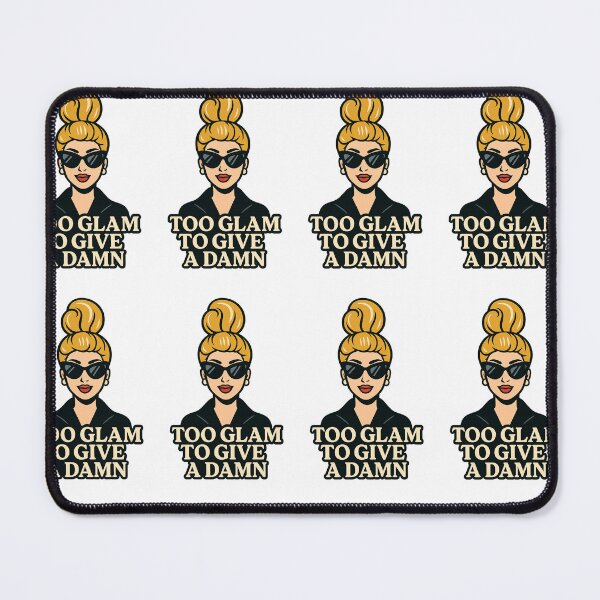 Item preview, Too Glam to Give a Damn – Sassy Fashion Cartoon Woman designed and sold by LemonCocoLab.