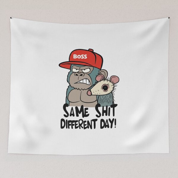 Item preview, Same Shit, different day, work, boss, Funnyfits70, retro, vintage, meme, funny, humor designed and sold by FunnyFits70.