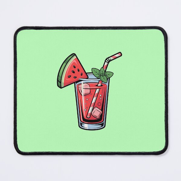 Item preview, Watermelon Juice Summer Drink Illustration designed and sold by Verycutethings.