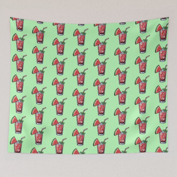 Item preview, Watermelon Juice Summer Drink Illustration designed and sold by Verycutethings.