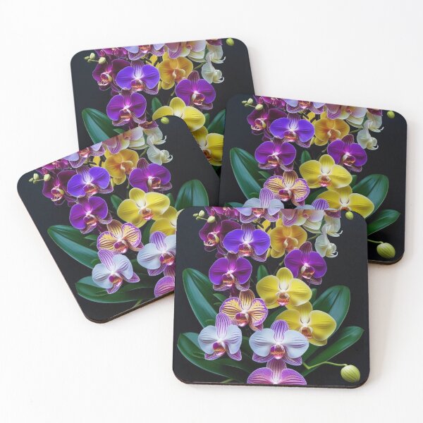 Item preview, Colorful Orchid Bouquet – Purple, Yellow, and White Blooms designed and sold by Mvolo.