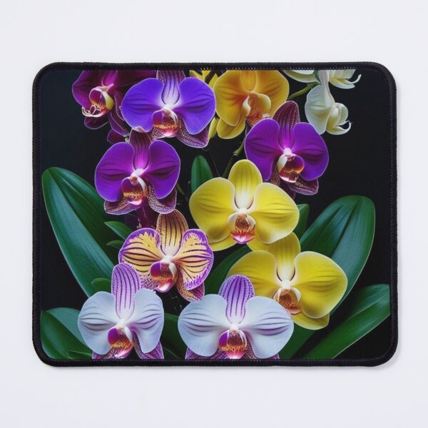 Item preview, Colorful Orchid Bouquet – Purple, Yellow, and White Blooms designed and sold by Mvolo.