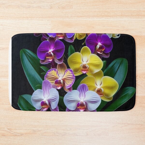 Item preview, Colorful Orchid Bouquet – Purple, Yellow, and White Blooms designed and sold by Mvolo.
