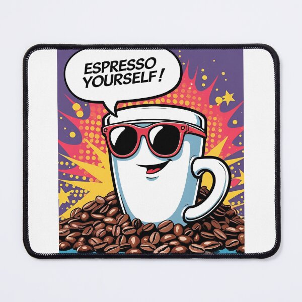 Item preview, Espresso Yourself! – Funny Coffee Pop-Art Design designed and sold by RAKO13.