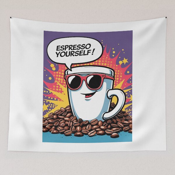 Item preview, Espresso Yourself! – Funny Coffee Pop-Art Design designed and sold by RAKO13.