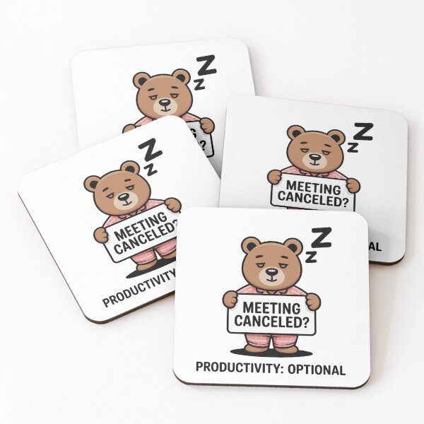 Item preview, Meeting Canceled? Productivity Optional – Sleepy Bear Pajamas designed and sold by ArtByYunus.