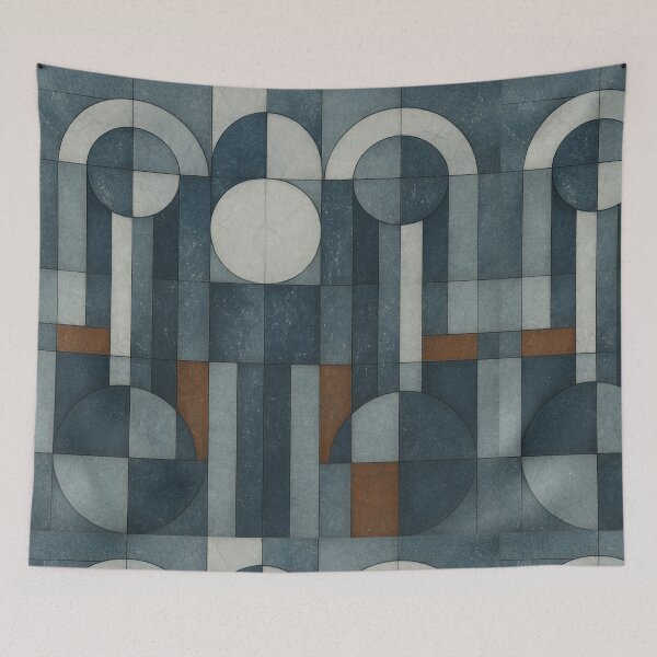 Item preview, Symphony in Blue Geometry designed and sold by Zenvo.