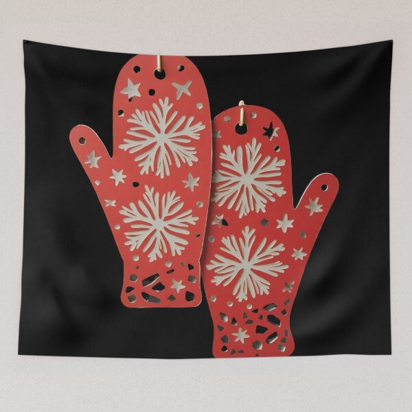 Item preview, Cozy Geometric Christmas Mittens designed and sold by ShadowAndSlate.