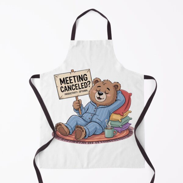Item preview, Meeting Canceled? Productivity Optional – Sleepy Bear Pajamas designed and sold by ArtByYunus.