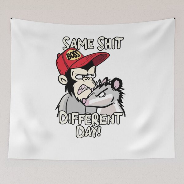 Item preview, Same Shit, Different Day, work, boss, funnyfits70, Humor, Funny, retro, vintages, funny quotes, animal humor, designed and sold by FunnyFits70.