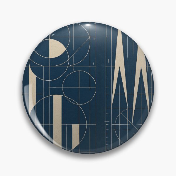 Item preview, Geometric Blueprint in Navy designed and sold by Zenvo.