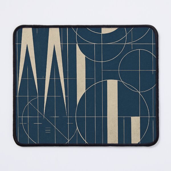 Item preview, Geometric Blueprint in Navy designed and sold by Zenvo.