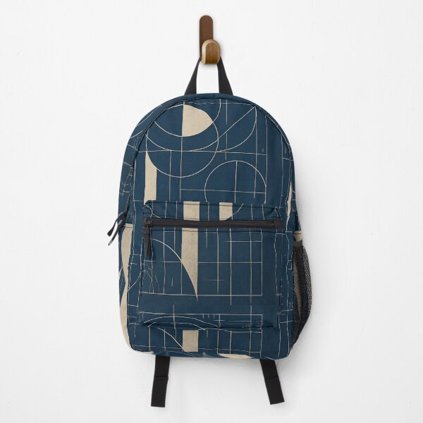 Item preview, Geometric Blueprint in Navy designed and sold by Zenvo.