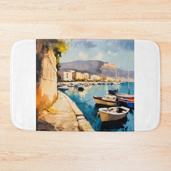 Item preview, Nafplio harbour designed and sold by Island Art Studios.