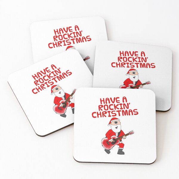 Item preview, Have A Rockin' Christmas, Santa Playing Acoustic Guitar, Guitarist Musician designed and sold by doodlerob.