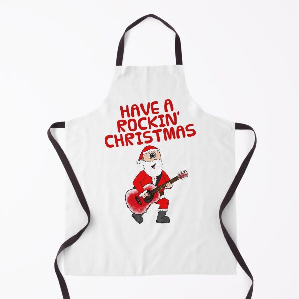 Item preview, Have A Rockin' Christmas, Santa Playing Acoustic Guitar, Guitarist Musician designed and sold by doodlerob.