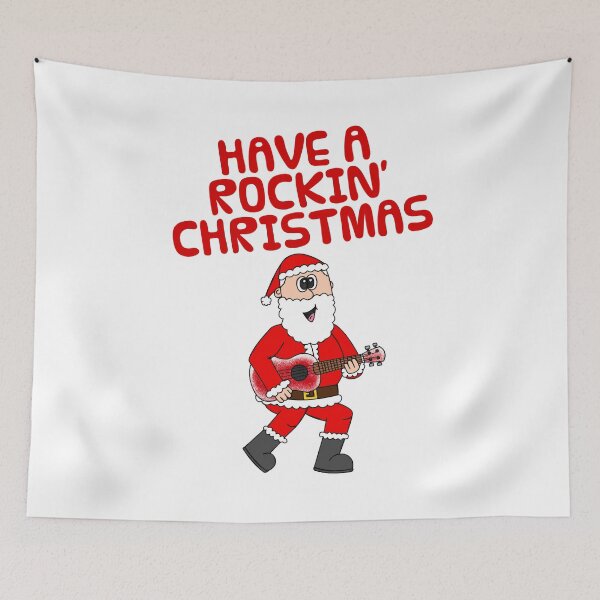 Item preview, Have A Rockin' Christmas, Santa Playing Ukulele, Music Teacher designed and sold by doodlerob.