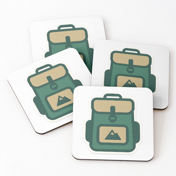 Artikelvorschau, Minimalistischer Wanderrucksack-Aufkleber – Outdoor-Abenteuerkunst entworfen und verkauft von MonStock.