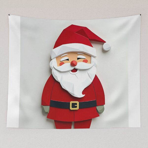 Item preview, Modern Geometric Papercraft Santa Claus designed and sold by ShadowAndSlate.
