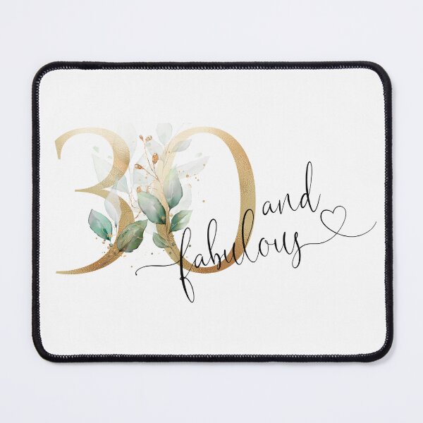 Item preview, 30th Birthday Gift for Best Friend 30 and Fabulous Botanical Gold Design designed and sold by Marty Party .