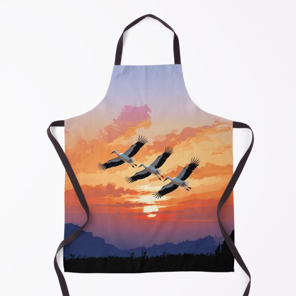 Item preview, Three majestic storks in flight at sunset designed and sold by Marcu Ioachim.