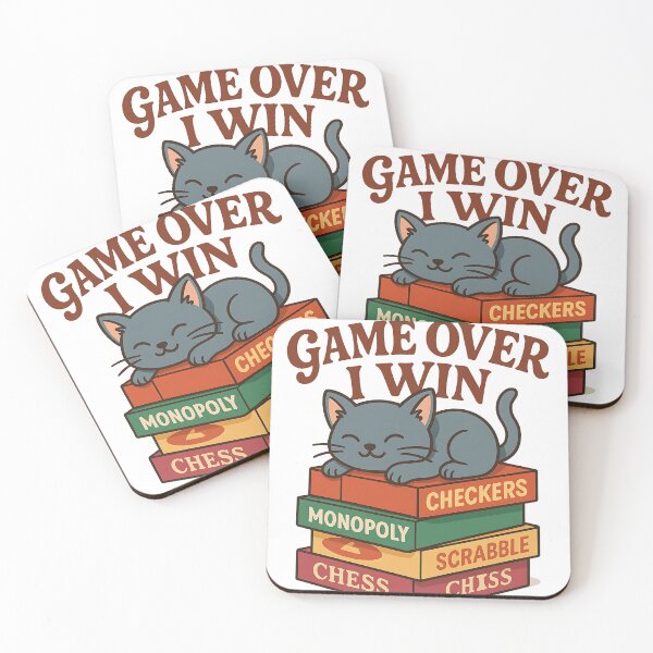 Item preview, Game Over, I Win: Cute Cat designed and sold by Vortex shop.