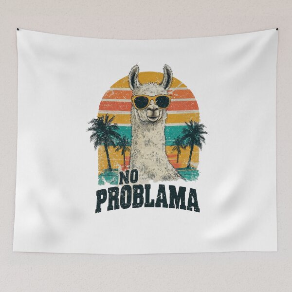 Item preview, No Prob-Llama Retro Llama designed and sold by Blurbean.
