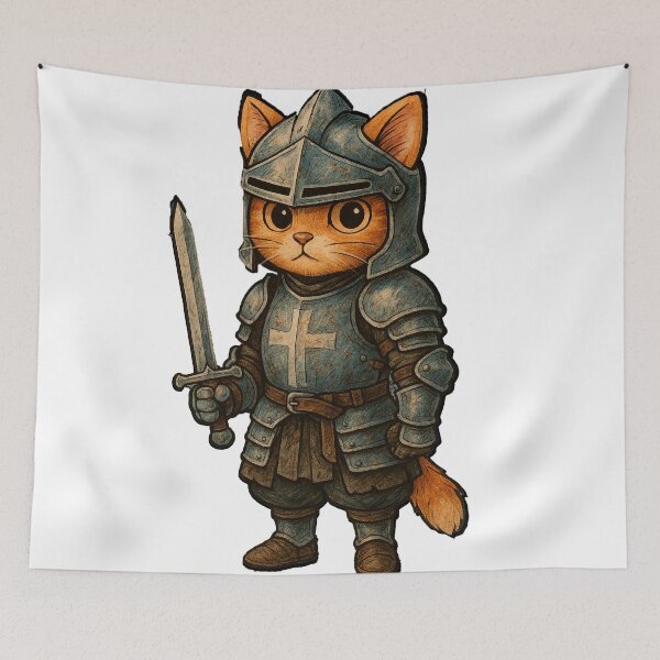 Item preview, Knight Cat – Guardian of the Realm designed and sold by Qopta.