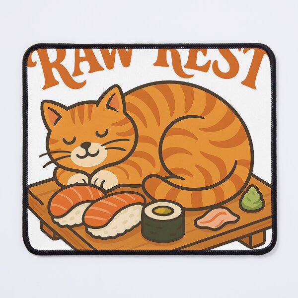 Item preview, Raw Rest: Sushi Cat Zzz's designed and sold by Vortex shop.