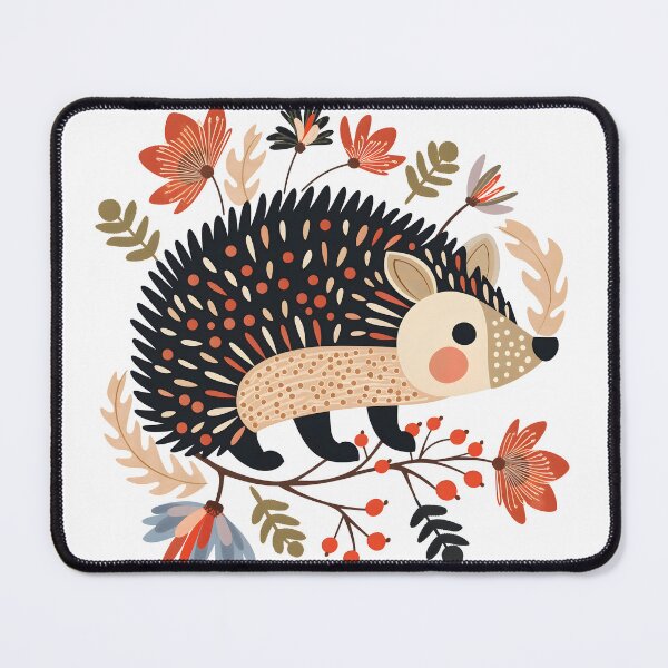 Item preview, Scandinavian Folk Art, Floral Hedgehog designed and sold by xiao xuans.