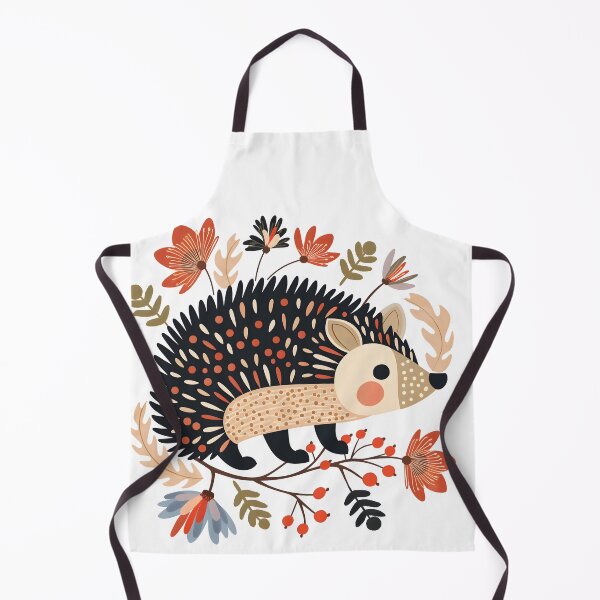 Item preview, Scandinavian Folk Art, Floral Hedgehog  designed and sold by xiao xuans.