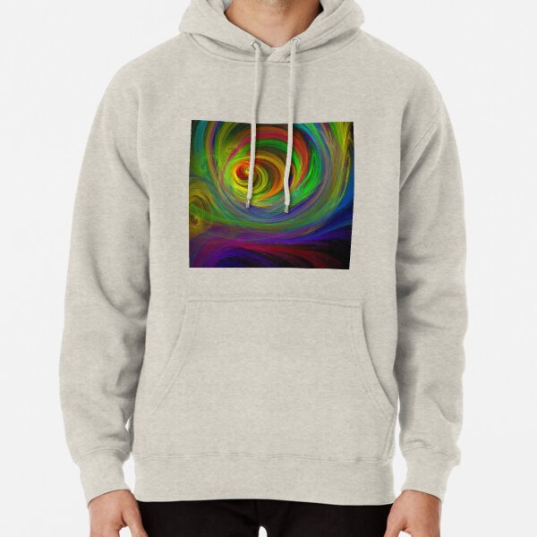 Madman's Sunrise - Apophysis Fractal Flame Pullover Hoodie