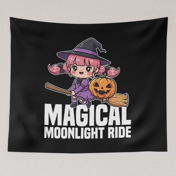 Item preview, MAGICAL MOONLIGHT RIDE - WITCH HALLOWEEN designed and sold by KEF Custom.
