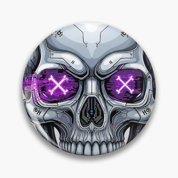 Item preview, Futuristic robotic skull made of chrome and circuitry designed and sold by misbahsiro.