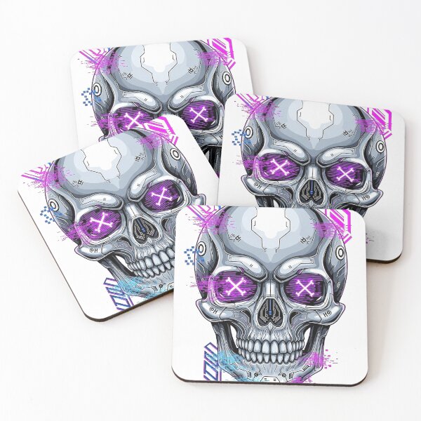Item preview, Futuristic robotic skull made of chrome and circuitry designed and sold by misbahsiro.