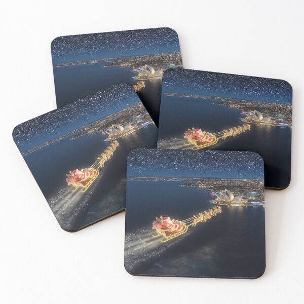 Item preview, Santa’s Sleigh Over Sydney Harbour Magical Australian Christmas Night designed and sold by acceleratorhams.