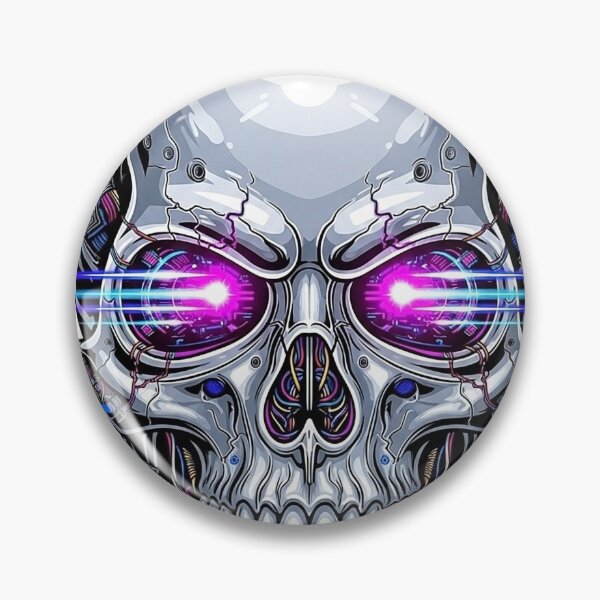 Item preview, Futuristic robotic skull made of chrome and circuitry designed and sold by misbahsiro.