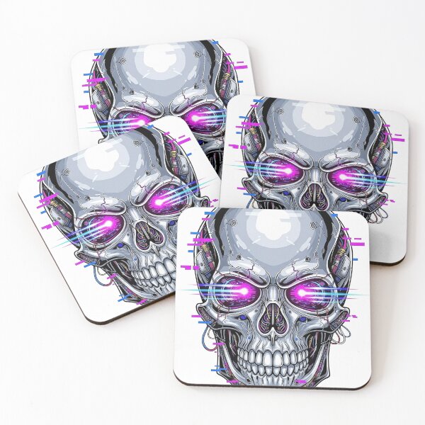 Item preview, Futuristic robotic skull made of chrome and circuitry designed and sold by misbahsiro.