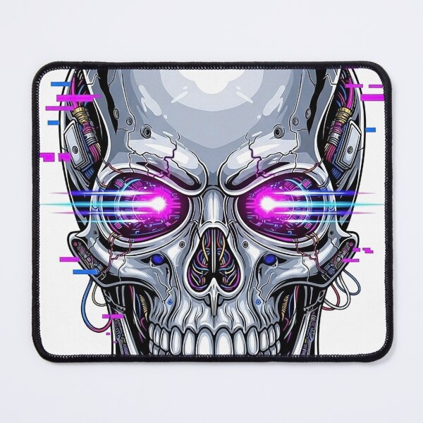 Item preview, Futuristic robotic skull made of chrome and circuitry designed and sold by misbahsiro.