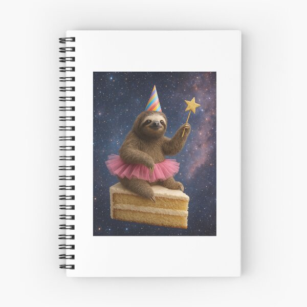 Item preview, Fairy Sloth in Galaxy cake happy birthday kawaii gift christmas designed and sold by CheeseBlueprint.