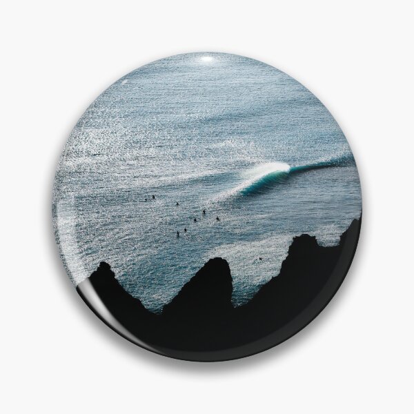 Item preview, Coastal View Of Luz With Surfers In The Backlight designed and sold by MadeulookArt.